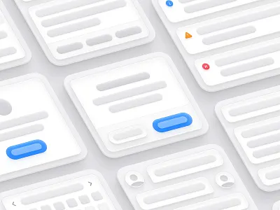 Minimalist illustrations of components app clean component core creative design figma illustration minimal ui uiscore ux web