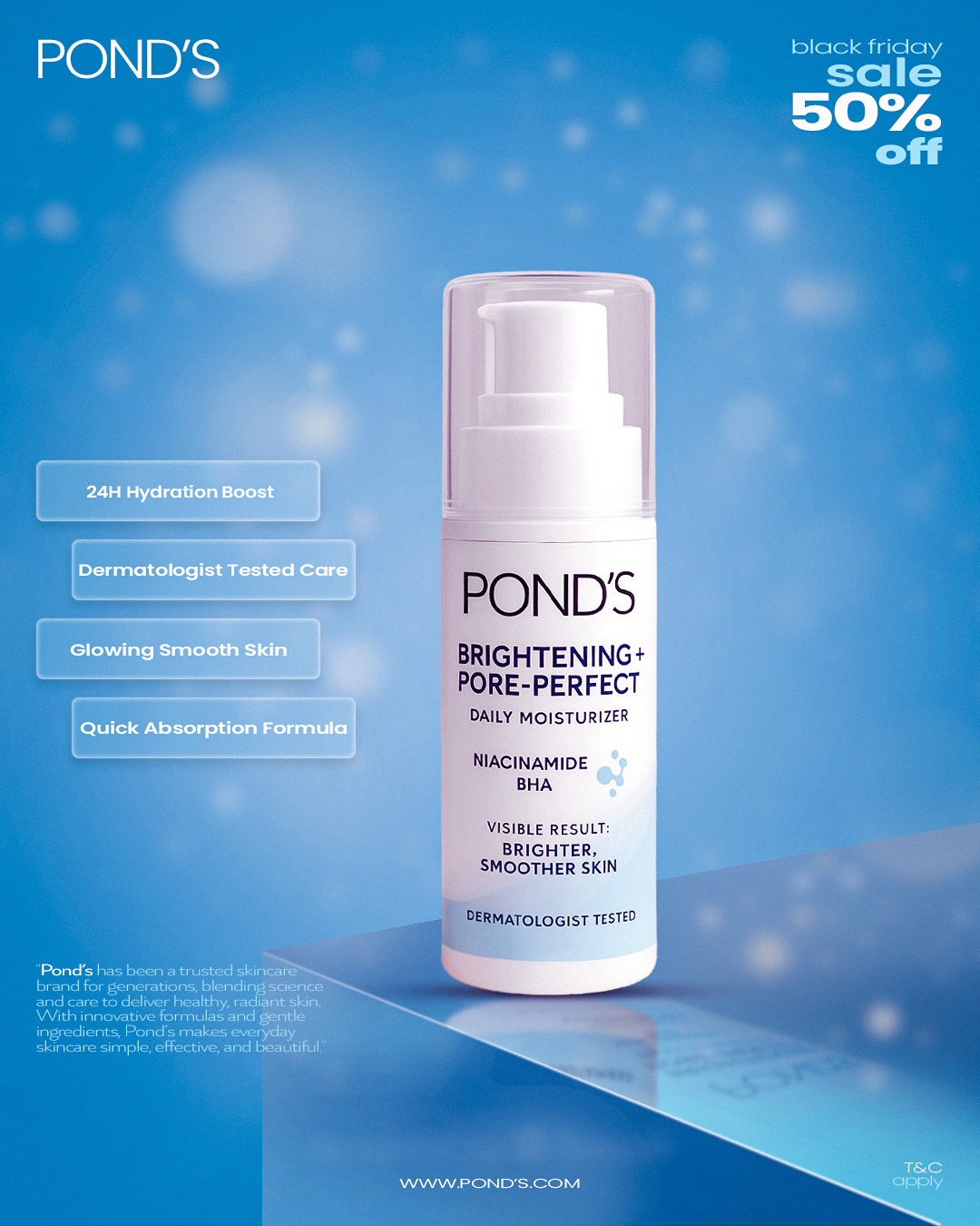 POND'S SOCIAL MEDIA POST graphic design instagram media ponds post product social typography