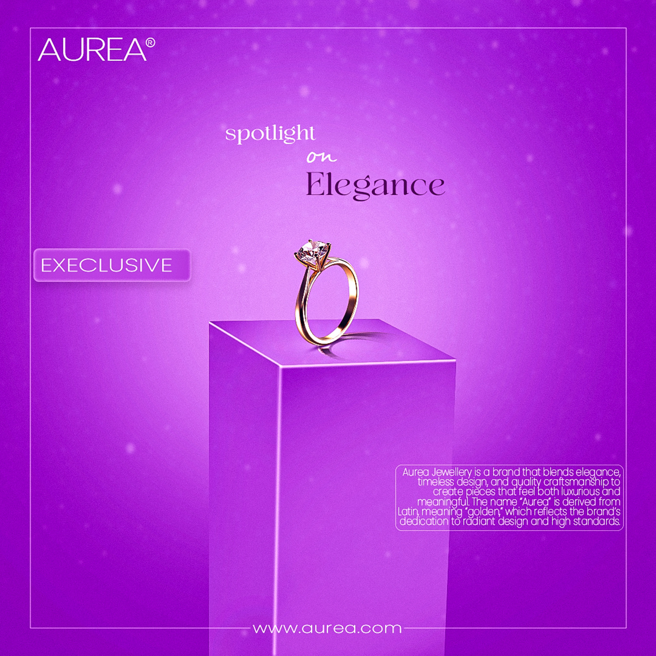 AUREA SOCIAL MEDIA POST branding graphic design instagram jwellery logo media post social