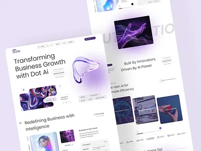 Dot AI Landing Page Design adobe xd creative web design figma framer frontend development interaction design landing page mobile design prototyping responsive design uiux design user experience user interface web app design web design webflow website development wireframing wordpress