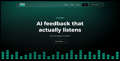 AI Music Landing Page clean design design landing page minimal ui web webdesign website
