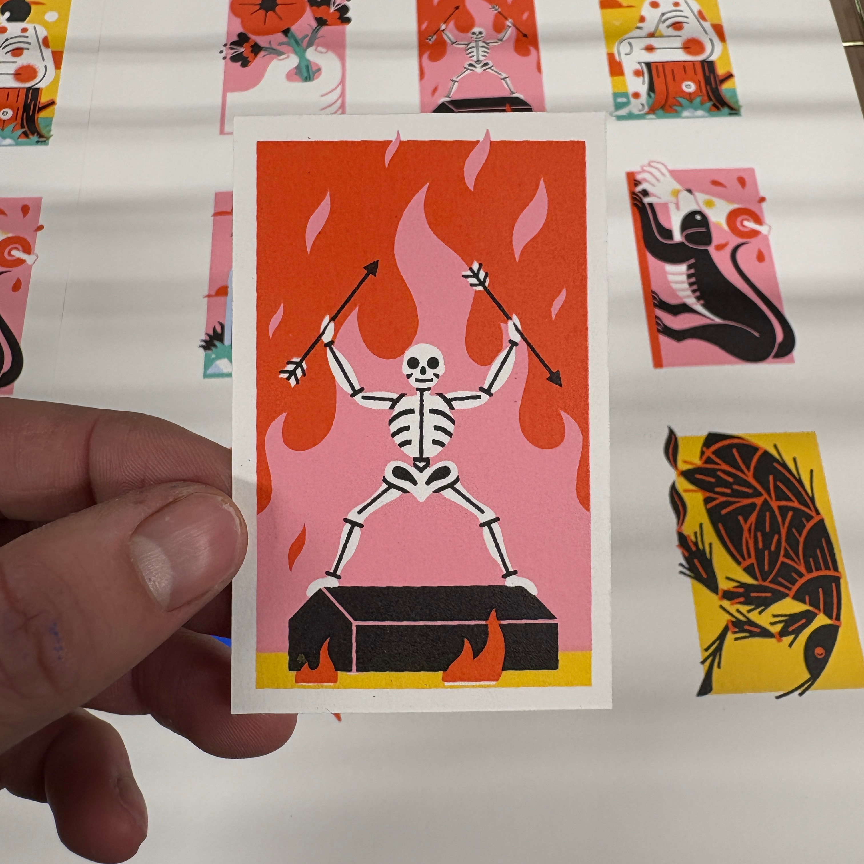 Danse Macabre Mini Screen Print colour design editorial illustration illustration print print making scren print