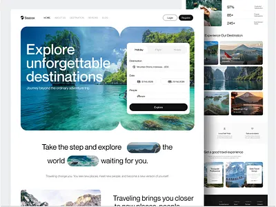Travel Website Design booking landingpage mountain tour tourism travel travel agency travel app travel booking travel homepage travel landing travel landing page travel ui travel ui design travel ui ux travel web travel website trip ui design ux