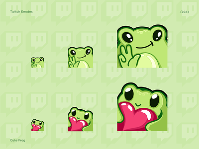 Twitch emotes frog branding character creative cute frog icon illustration streamer toad twitch лягушка смайлики для твича стример