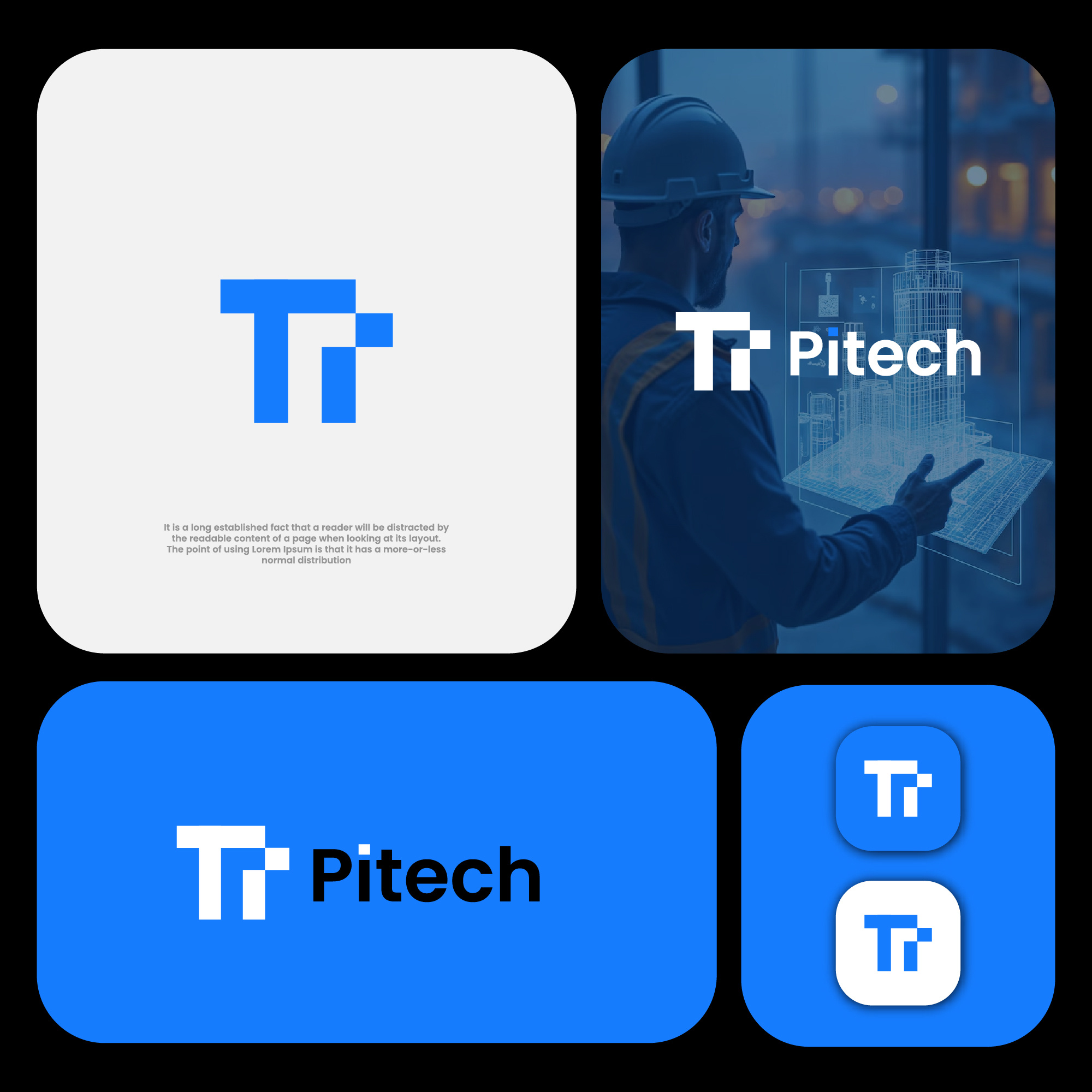 Pitech Logo Design, Technology Logo Design best logo branding graphic design logo design modern logo design teach logo