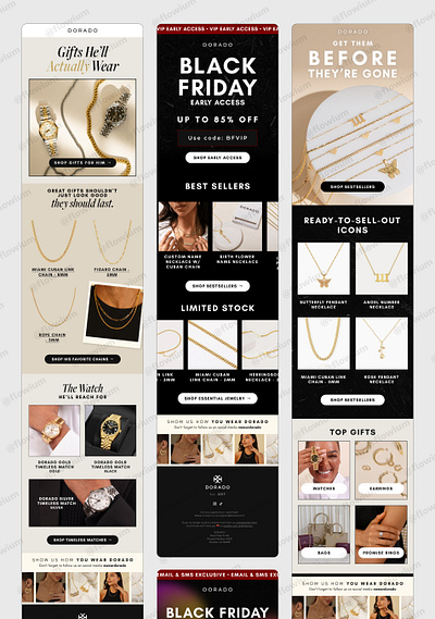 Jewelry Brand Black Friday Email Campaign Design - Early Access branding email email design email marketing newsletter newsletter design