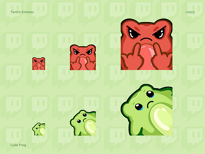 Twitch emotes frog branding character creative cute frog graphic design illustration streamer toad twitch жаба лягушка смайлики для твича стример