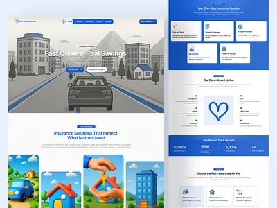 Safe House Insurance Landing Page adobe xd creative web design figma framer frontend development interaction design landing page mobile design prototyping responsive design uiux design user experience user interface web app design web design webflow website development wireframing wordpress