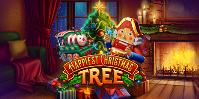 Design Slot Machine: “Merry Christmas Tre animation studio art for casino games casino art casino game design casino games character design for slot game crypto game entertainment gambling game art game design game designer gaming gaming industry igaming igaming slots illustration graphic designer slot design slot machines symbol icons