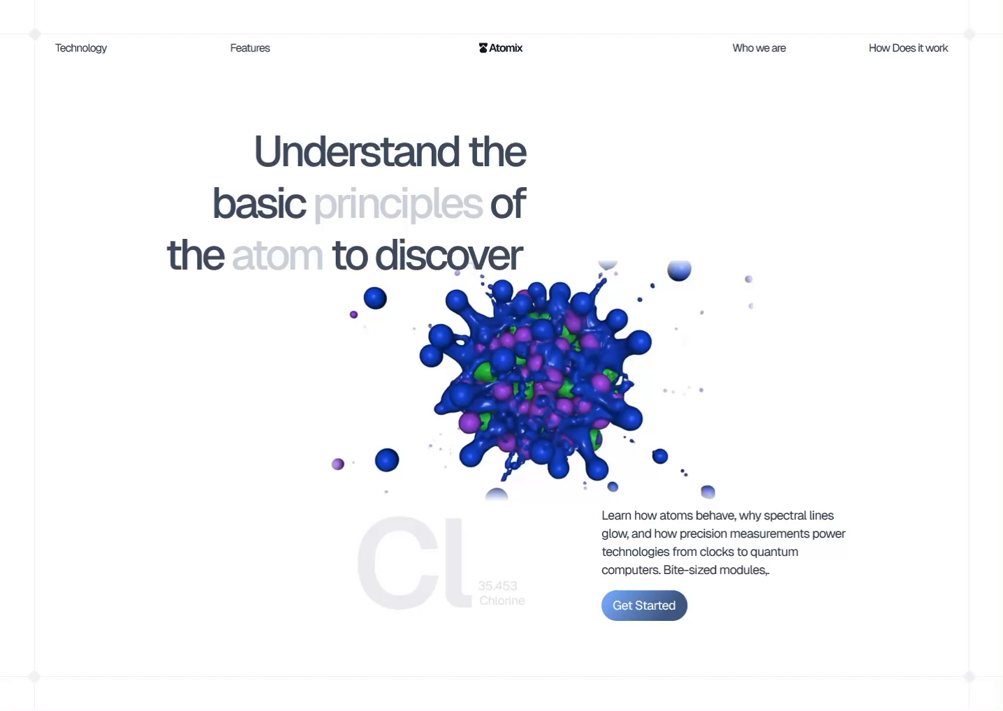 Hero Section concept for understanding atom