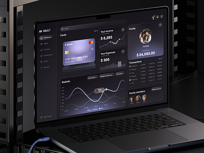 💳 Product Design for Finance Analytics Dashboard | Hyperactive analytics card chart dark ui dashboard design finance fintech hyperactive management product design transaction ui uiux user interface ux wallet web design