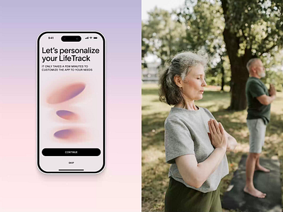 Life Track App: Onboarding Flow animation app app design b2b data track design design studio graphic design illustration interaction interface medicine mobile app mobile design onboarding flow product design ui user experience ux web