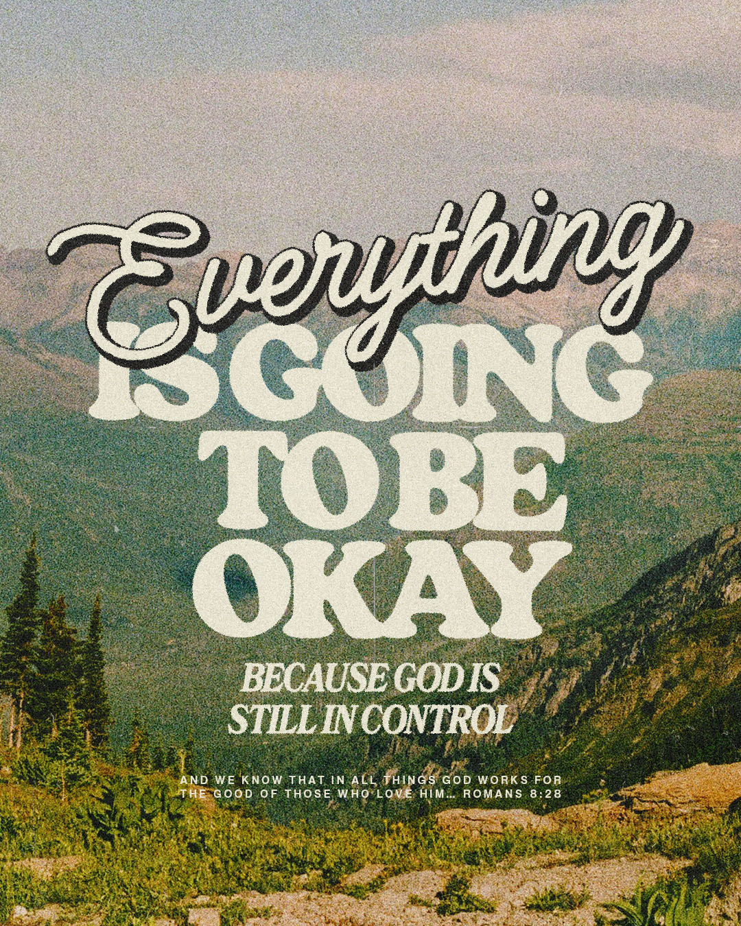 God is with you in every season | Christian Poster christian church editorial design god graphic design lettering poster sermon social media type design