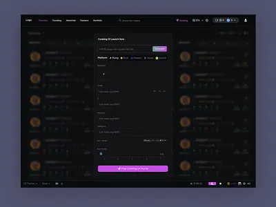 Degen dashboard ui
