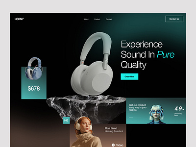 Modern Premium Headphone Website branding delvolopment design figma graphic design headphone icon illustration logo minimal product ui ux vector