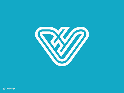 VH Logo alphabet costom letter creative digital art hv initia letter vh lettermark logo logo mark logodesign logotype modern monogram line vector vh visual identity