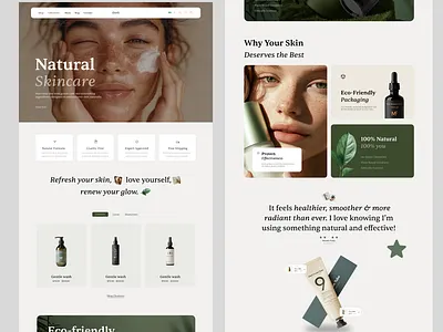 SkinCare Website ui