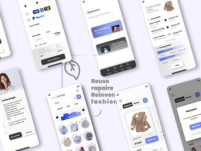 Slow fashion app app branding chothing graphic design slow fashion sustainability ui ux