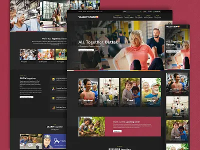 The Valley of the Sun J - Website Redesign arizona clean colorful community contrast dark fitness high end icon modern photo responsive scottsdale sophisticated southwest texture website