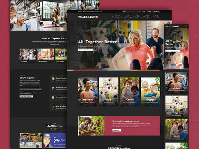 The Valley of the Sun J - Website Redesign arizona clean colorful community contrast dark fitness high end icon modern photo responsive scottsdale sophisticated southwest texture website