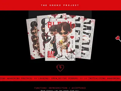 The Omens Project 3d branding graphic design interactive design ui web design