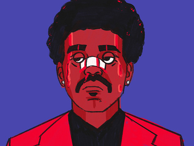 The Weeknd character illustration illustrator music people portrait portrait illustration weeknd