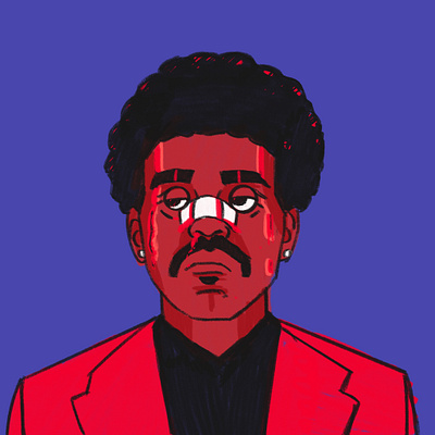 The Weeknd character illustration illustrator music people portrait portrait illustration weeknd