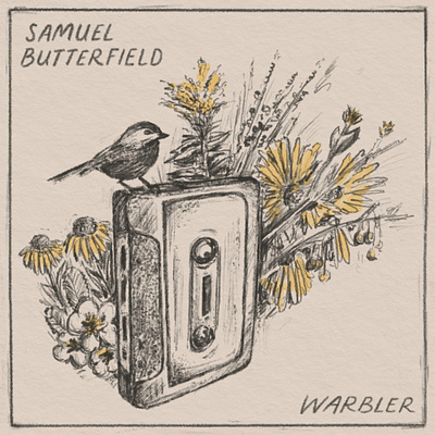 Samuel Butterfield EP Warbler bird design drawing flowers hand drawn illustration joe horacek little mountain print shoppe samuel butterfield sketch warbler