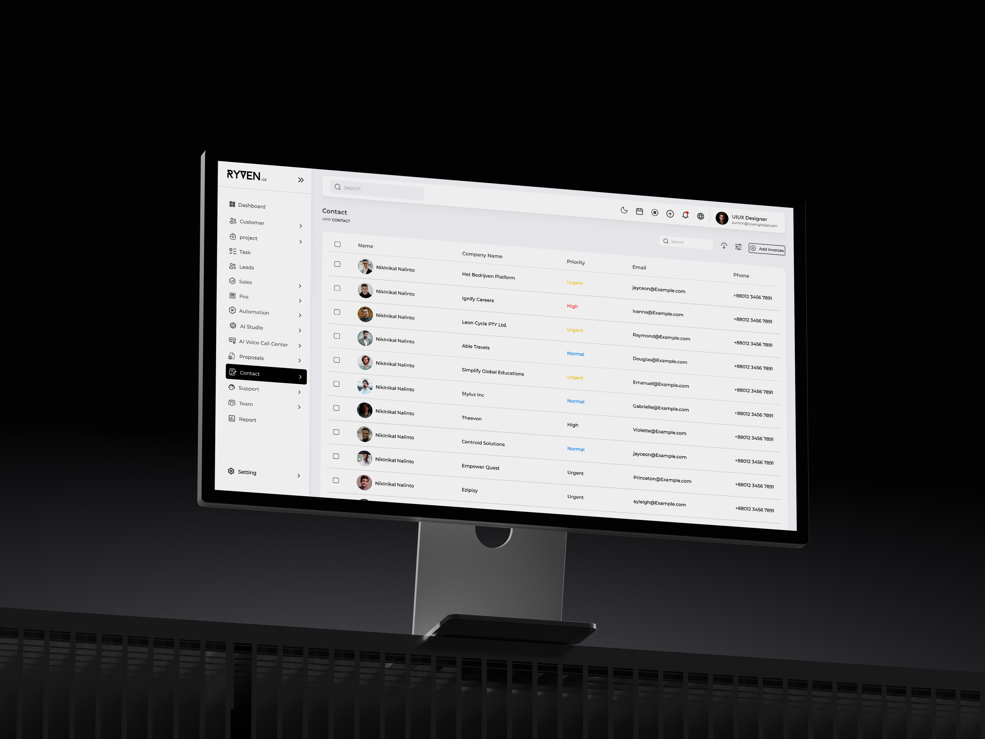 Ryven CRM — Clean Contact, Messaging & Notification Sidebar UI businesscrm cleanui contactmanagement crmdesign dashboardui dribbbleshot figmadesign messagingappui minimaldesign moderncrm ryvencrm saasdesign supportsystem teamcommunication uicomponents uxdesign uxtdesign webappdesign