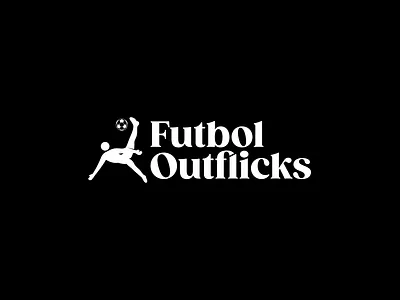 Futbol Outflicks – Athlete Silhouette Logo Concept athletic branding clean logo design football icon football logo logo logo design minimalist logo modern logo modern sports logo sports branding
