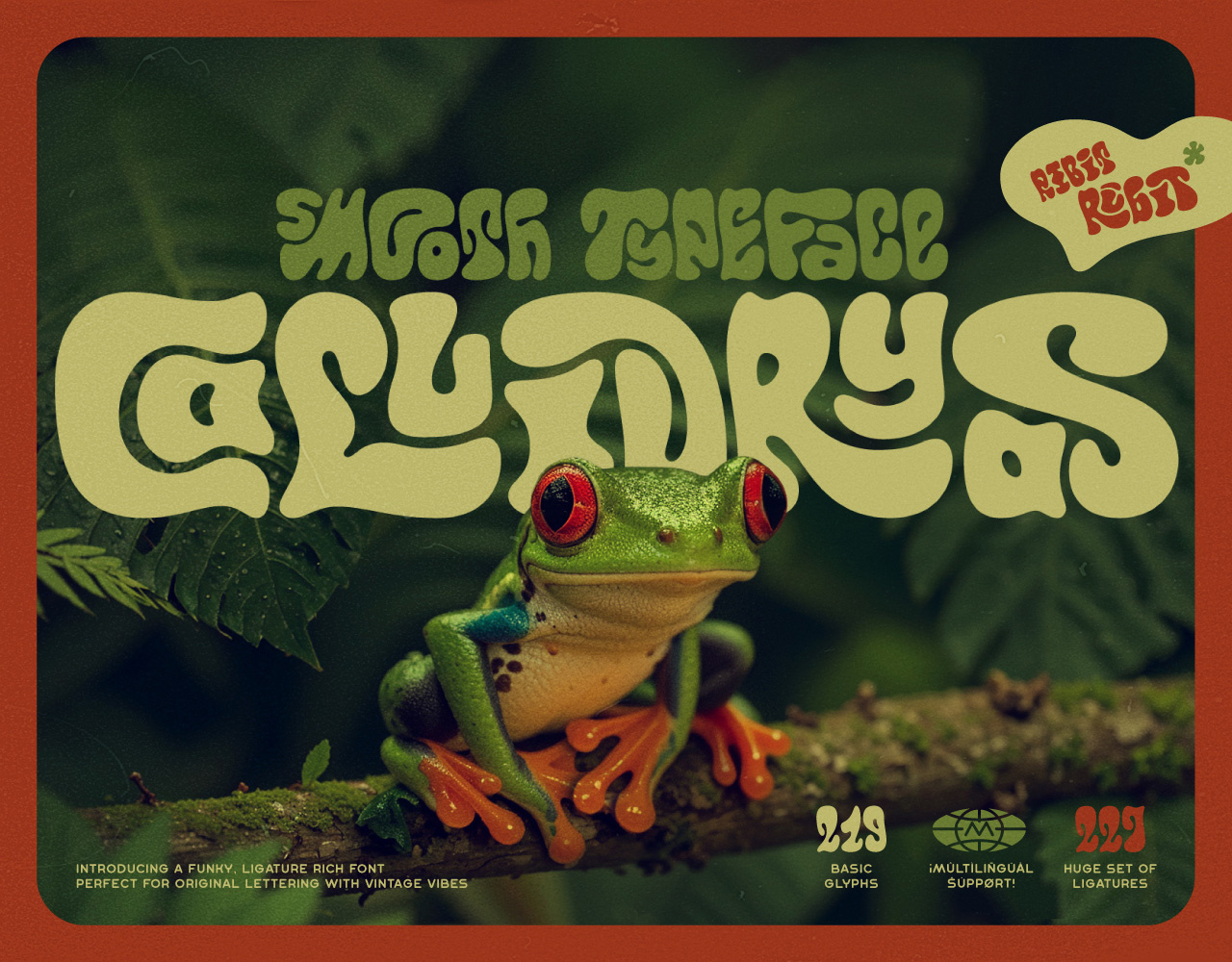 Callidryas Groovy Font alphabet branding design font groovy hippie illustration lettering ligatures type typeface typography