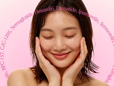 Peptique - What Peptides We Offer branding feminine girl health logo ozempic peptide pink skincare soft wellness woman women