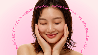 Peptique - What Peptides We Offer branding feminine girl health logo ozempic peptide pink skincare soft wellness woman women