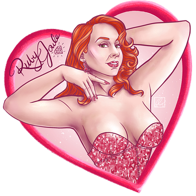 Ruby Joule Bust - Reworked adobe burlesque digital digital art digital painting illustration improvement photoshop