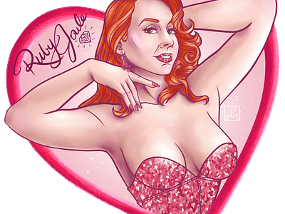 Ruby Joule Bust - Reworked adobe burlesque digital digital art digital painting illustration improvement photoshop