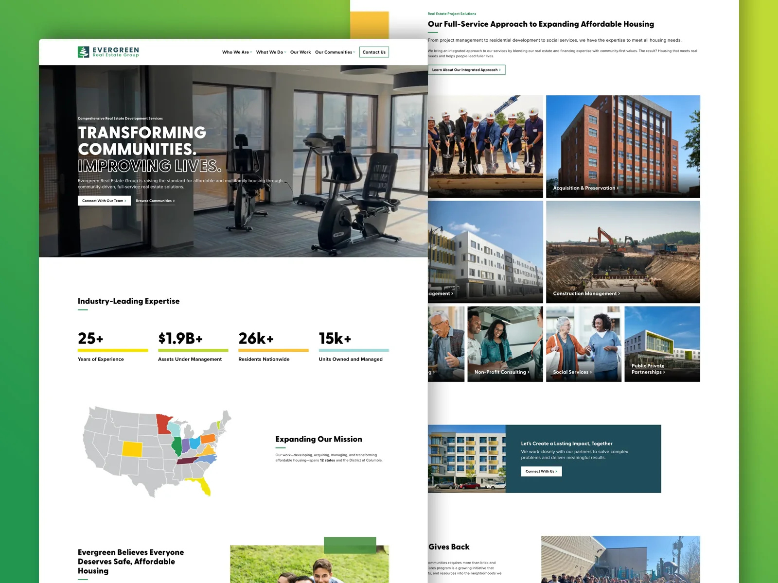 Example of Evergreen Real Estate Group - Website Redesign, Homepage