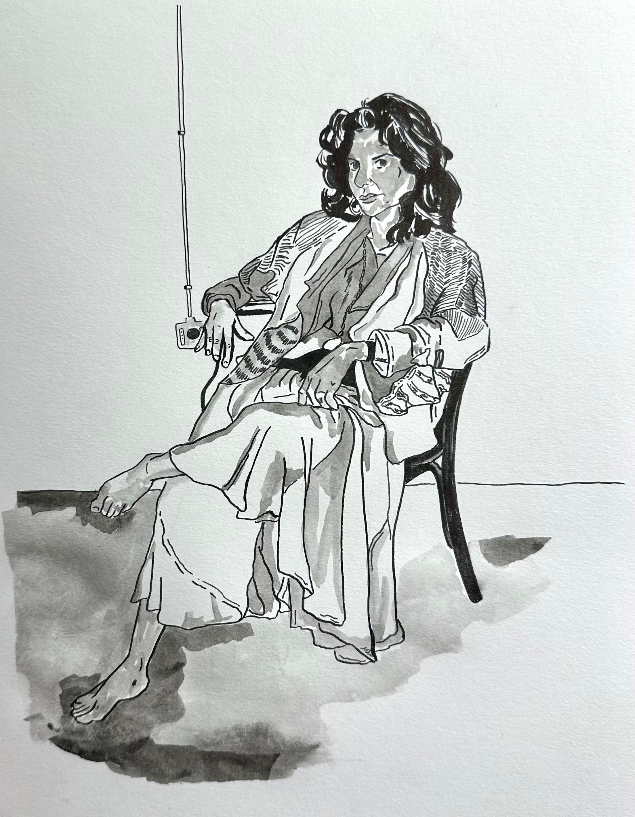 Illustration figure drawing illustration ink traditional