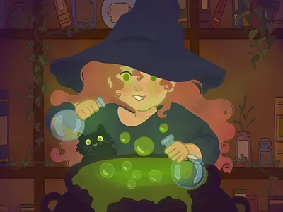 Illustration digital halloween illustration procreate
