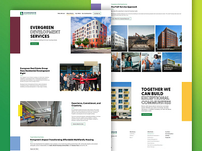 Evergreen Real Estate Group - Website Redesign, Development Page affordable blocks clean color evergreen housing large text modern modular redesign residence responsive simple sophisticated ui ux website wordpress
