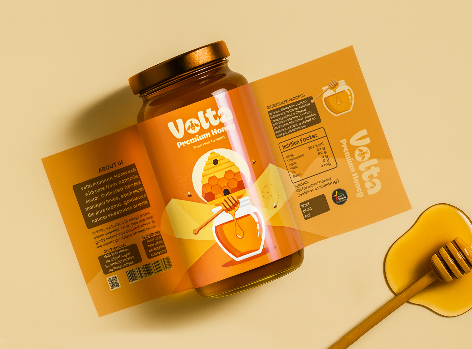 Jar Label design - Honey Branding & Packaging Design food label design food packaging food packaging desigsign honey honey design honey label honey label design honey packaging honey packaging design jar jar design jar label jar label design jar packaging jar packaging design label label design packaging packaging design product label