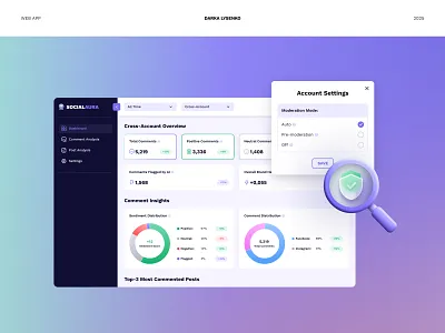 Comment Moderation Platform - Product Design & UX/UI app dashboard dashboard design dashboard ui product design ui ui design user experience user interface ux design web app web application web design