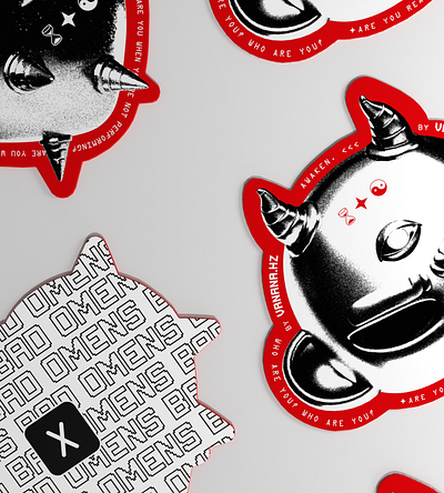 Stickers design 3d animation blender branding