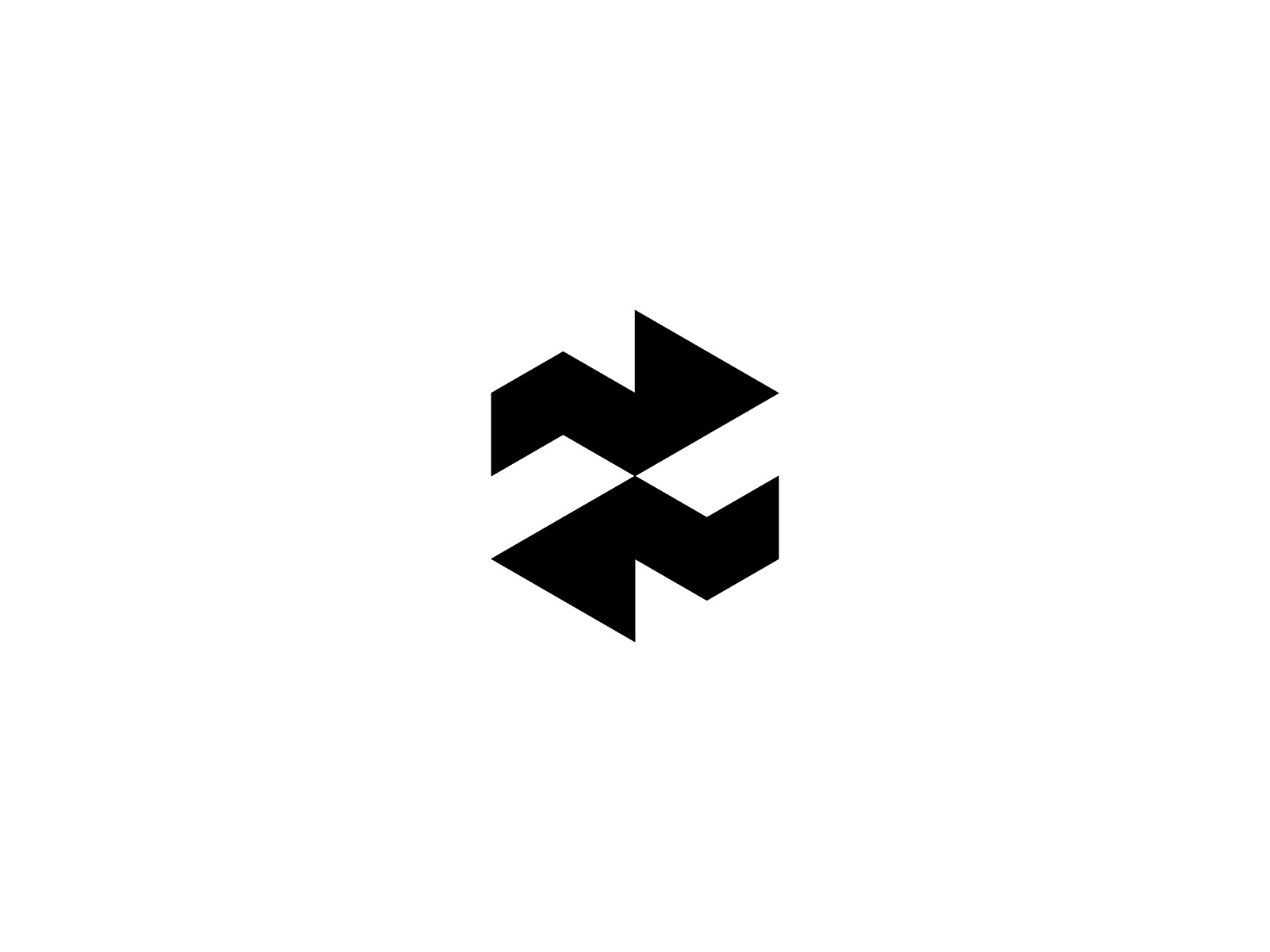 Abstract Geometric Mark (Unused Concept) abstract logo black and white blockchain branding brandmark crypto geometric graphic design identity logo design logo for sale minimalist modern logo monogram negative space out of box symbol tech logo