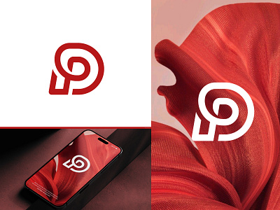 Minimal DP Logo – Creative Lettermark for Brands abstract monogram branding design business logo clean logo design clothing brand creative logo dp dp initials logo dp letter logo dp monogram dpletter letter logo lettermark logo minimalist logo modern logo design professional brand identity red logo design startup branding tech logo unused logo for sale