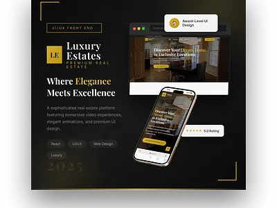 Luxury Real Estate Web Design luxury webdesign real estate website ui ux website real estate