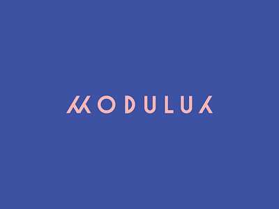 Modulux clean logo minimal symbol typography