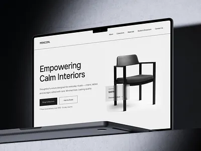 MINCON. Furniture Landing Page furniture shop design landingpage landingpage design ui website design