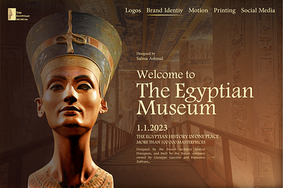 The Egyptian Museum Rebrand bra brand identity branding design graphic design illustration logo poster deign posters roll up design ticket design