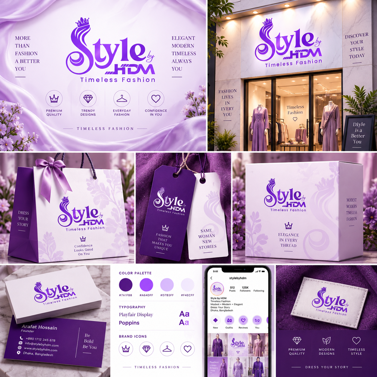 Style by HDM - Timeless Fashion Logo beauty logo boutique logo brand identity branding creative logo elegant logo fashion branding fashion logo feminine logo gradient logo logo logo design luxury logo minimal logo modern logo premium branding professional logo stratinex it style logo stylish logo
