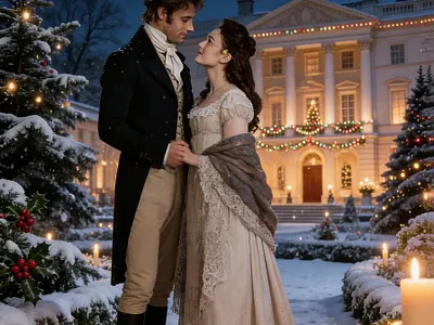 old Fashioned Christmas christmas cover art work graphic design historical romance regency